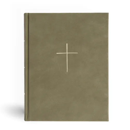 CSB Illustrator's Notetaking Bible, Large Print Edition, Sage Suedesoft Leathertouch Over Board - Hardcover