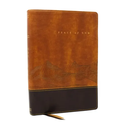 Peace of God Bible: Discover and Experience God's Shalom Throughout the Bible (Nkjv, Brown Leathersoft, Red Letter, Comfort Print) - Imitation Leather
