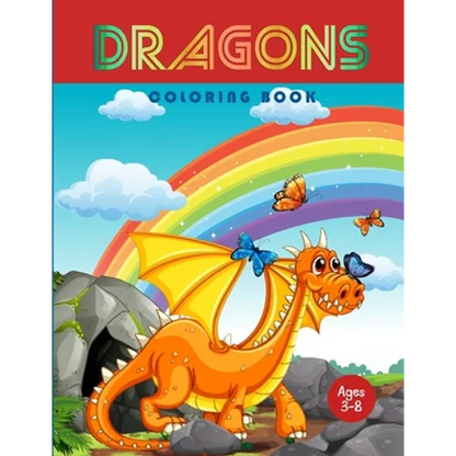 Dragons Coloring Book: Jumbo Coloring Book With Dragons For Kids - Paperback