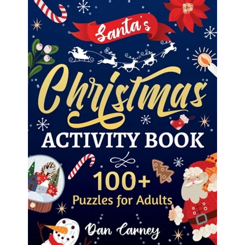 Santa's Christmas Activity Book: 100+ Puzzles for Adults - Paperback