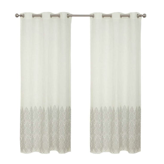2-Piece Set: Global Mali Embroidered Window Panel Pair
