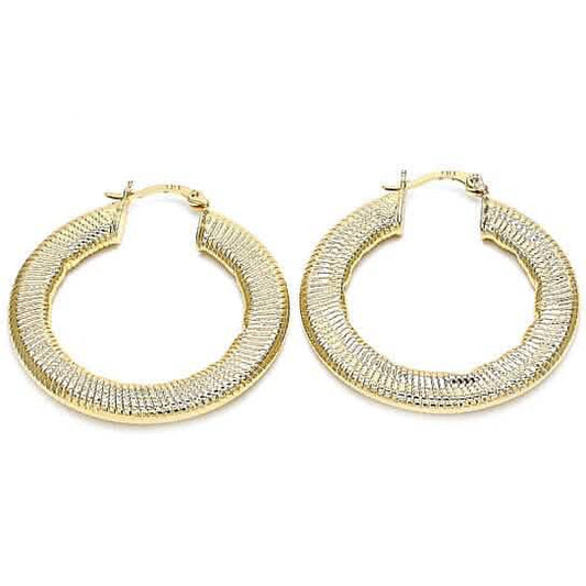 Gold Filled Flat Hoop Earrings