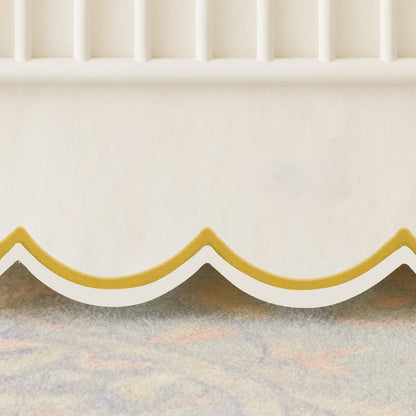 Scallop Embroidery Cotton Crib Skirt