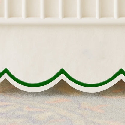 Scallop Embroidery Cotton Crib Skirt