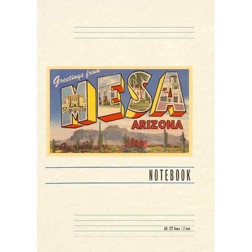 Vintage Lined Notebook Greetings from Mesa - Paperback