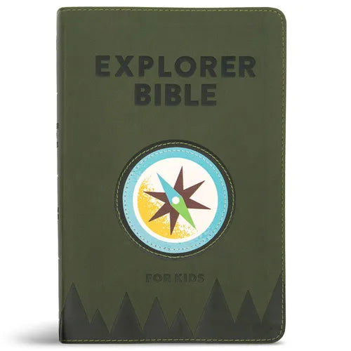 CSB Explorer Bible for Kids, Olive Compass Leathertouch - Imitation Leather