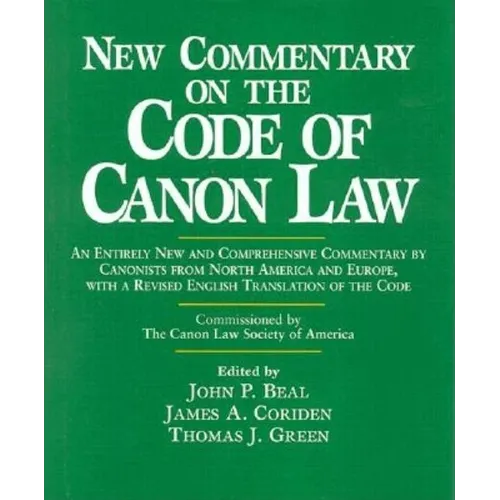 New Commentary on the Code of Canon Law - Hardcover