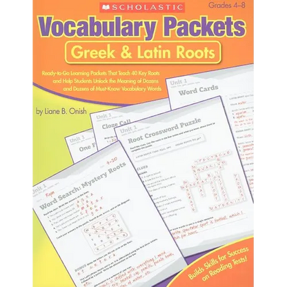 Vocabulary Packets: Greek & Latin Roots - Paperback