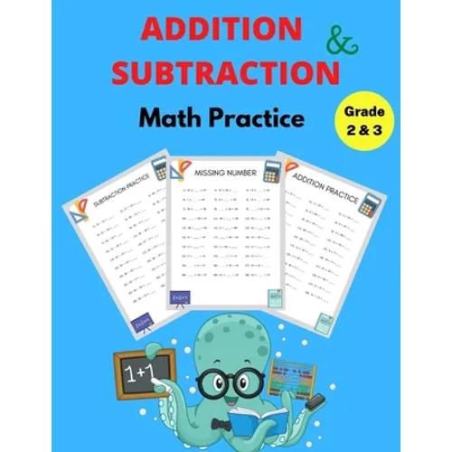Addition and Subtraction Math Practice Grade 2&3: Math Game Book with Subtracting and Adding Double Digits - Paperback