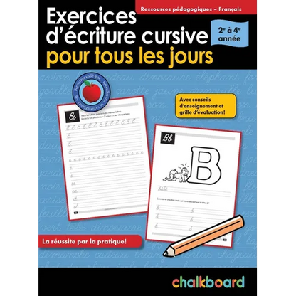 Exercices d'Écriture Cursive Pour Tous Les Jours 2e À 4e Année - Paperback