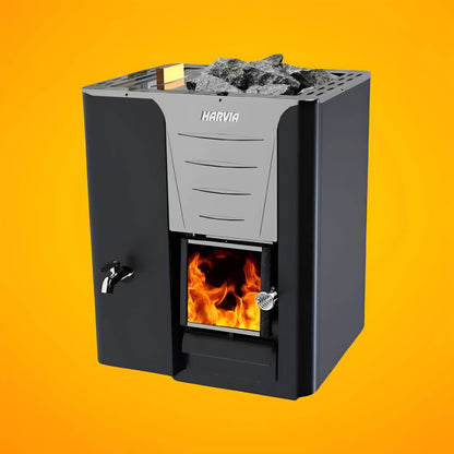 Harvia Pro 20 LS/RS 24.1KW Sauna Wood Stove With Water Tank & Sauna Stones [WK200LS/RS] (SAK27456)