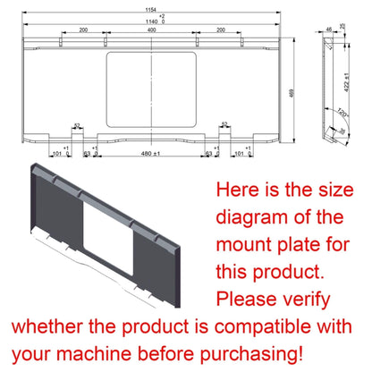 Heavy-Duty 1/2 Yard Cement And Concrete Bucket Skid Steer Attachment (SAK49063)