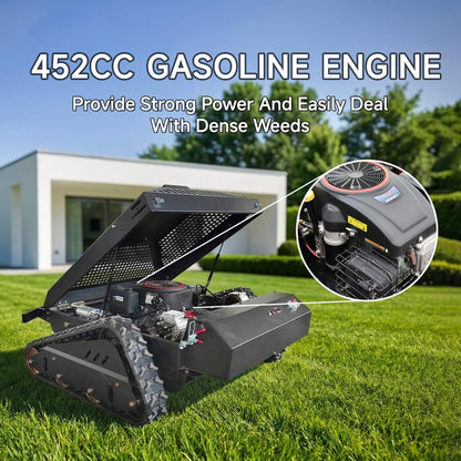 OVK Heavy-Duty 452CC 31-Inch Remote-Controlled Tracked Lawn Mower (SAK38617)
