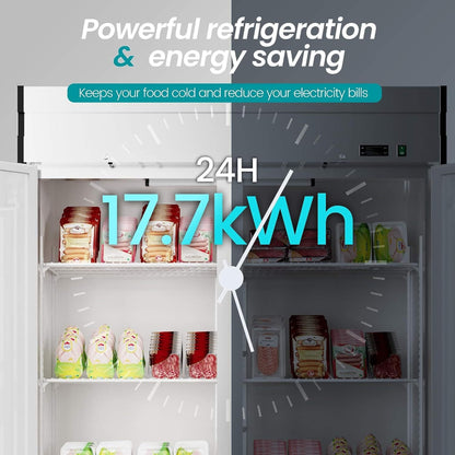 Heavy-Duty 54-Inch 2-Door Stainless Steel Commercial Freezer With OmniSmart Temperature Control (SAK91765)
