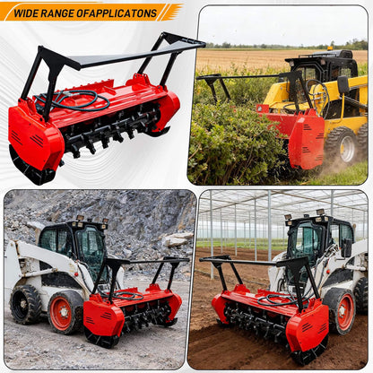 Heavy-Duty 60-Inch Hydraulic Forestry Mulcher Skid Steer Loader Attachment (SAK50792)