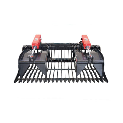 Heavy-Duty 72-Inch Rock Grapple Bucket Skid Steer Attachment With Quick Attach (SAK85019)