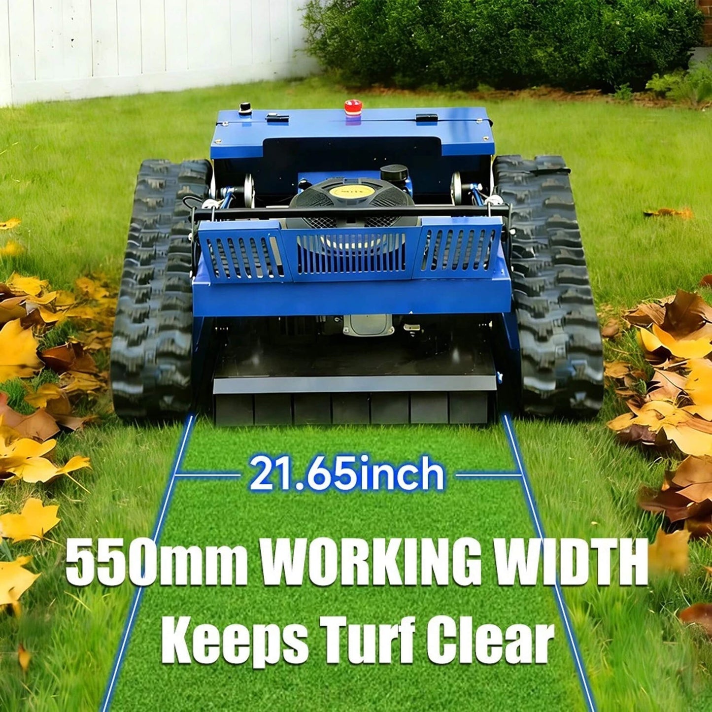 OVK Heavy-Duty 7HP Commercial Remote-Controlled Tracked Gasoline Lawn Mower (SAK94270)