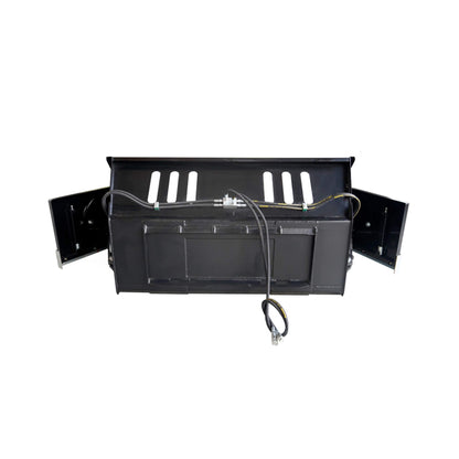 Heavy-Duty 89-Inch Snow Bucket Skid Steer Attachment With Swing Doors (SAK48371)