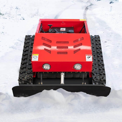 OVK Heavy-Duty 9HP Commercial Remote-Controlled Oil-Electric Hybrid Track Drive With Plow (SAK76425)