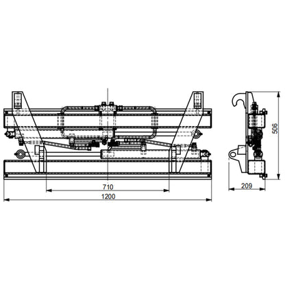 Heavy-Duty Adjustable Fork Carriage Skid Steer Attachment (SAK15904)