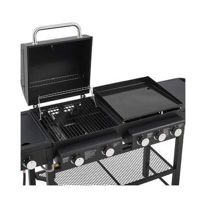 Castelle Flame Heavy-Duty All-In-One Outdoor 5-Burner 56K BTU Liquid Propane Grill (SAK57124)