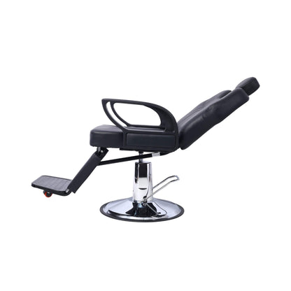 Heavy-Duty Extra-Wide PU Leather Hydraulic Reclining Barber Chair (SAK74613)