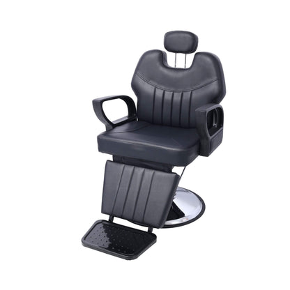 Heavy-Duty Extra-Wide PU Leather Hydraulic Reclining Barber Chair (SAK74613)