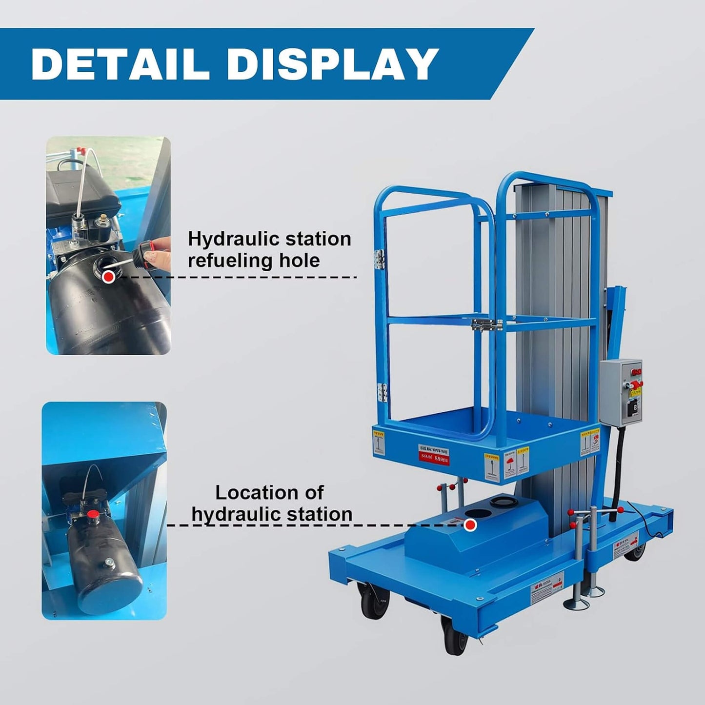 Heavy-Duty Electric Hydraulic Aluminum Mobile Man Lift (SAK20587)