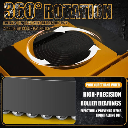 Heavy-Duty Electric Industrial 360-Degree Rotational Mover Skate Dolly (SAK52917)