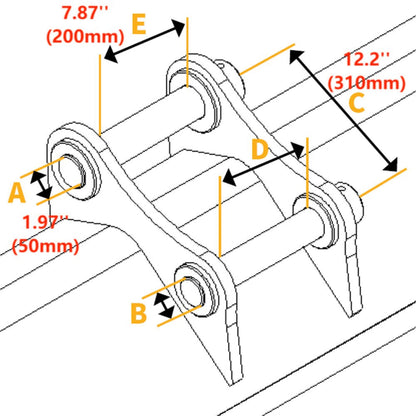 Heavy-Duty Hammer Hydraulic Excavator Concrete Pulverizer Processor, 18-Inch (SAK87314)
