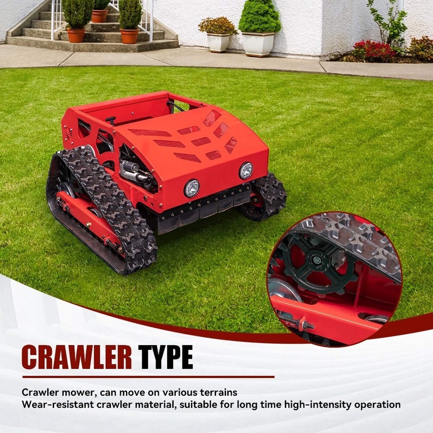 Heavy-Duty Industrial Remote-Controlled Lawn Mower With Adjustable Cutting Height (SAK71239)