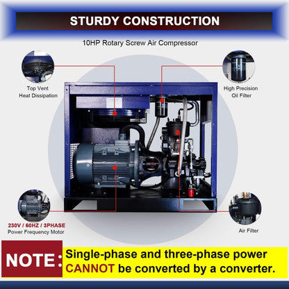 Heavy-Duty Industrial Rotary Screw Air Compressor (SAK04891)