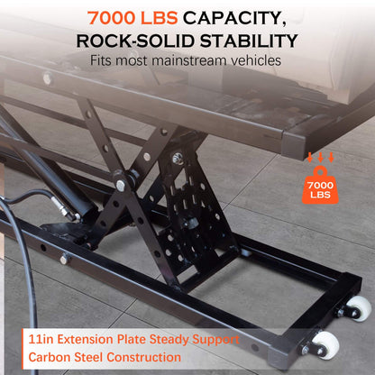 Heavy-Duty Portable 7000 LBS Car Lift Jack With Locking Levels (SAK10574)