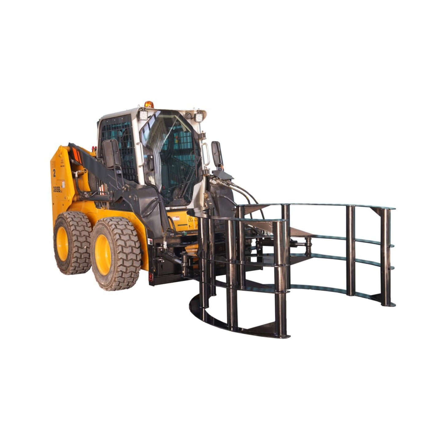 Heavy-Duty Round Hay Bale Grab Skid Steer Attachment (SAK45980)