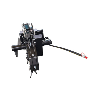 Heavy-Duty Skid Steer Trencher Attachment With With Adjustable Depth Control And Universal Mount Plate (SAK20451)