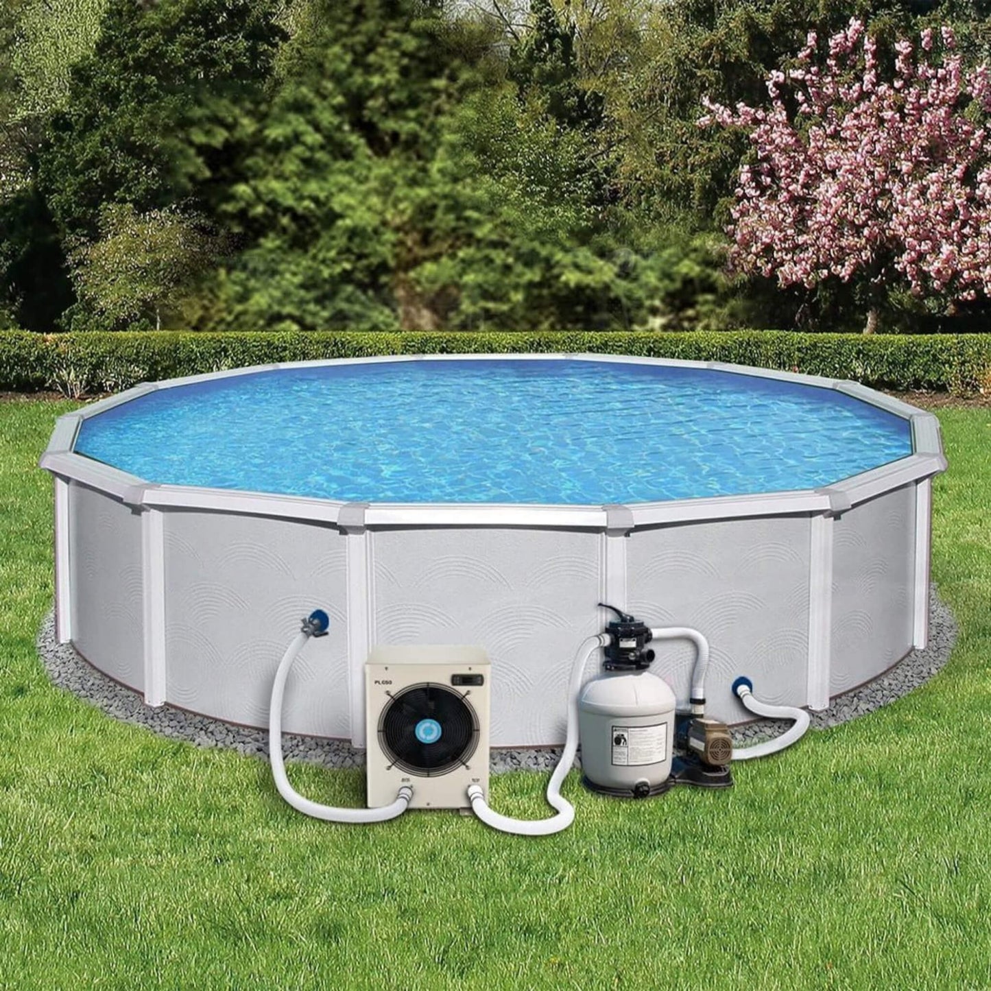 High-Output 4K Gallons Electric Swimming Pool Heater Pump For Above And Inground Pools (SAK51482)