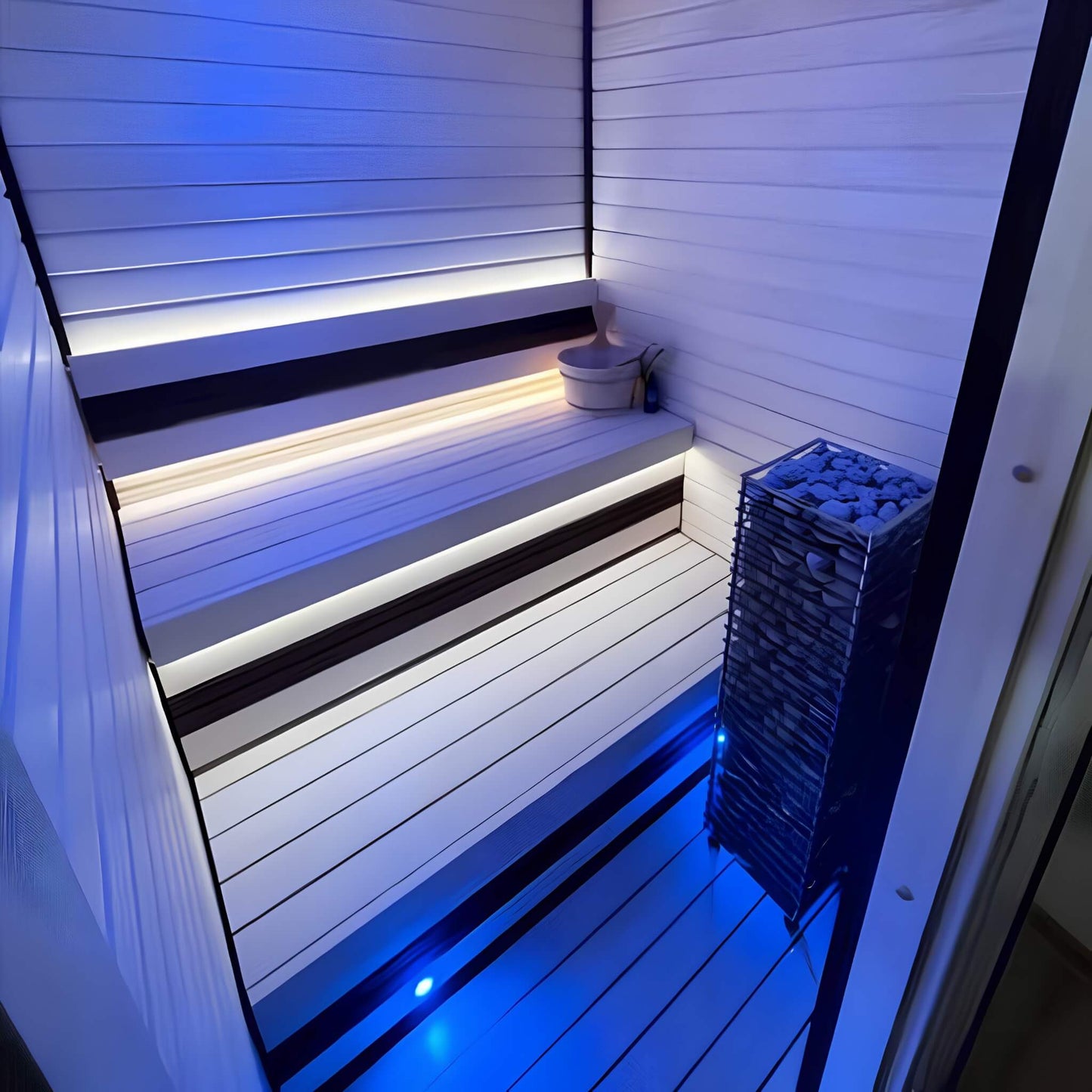Huum Cliff Slim Electric Stainless Steel Sauna Heater With Digital Controller & Sauna Stones (SAK48752)