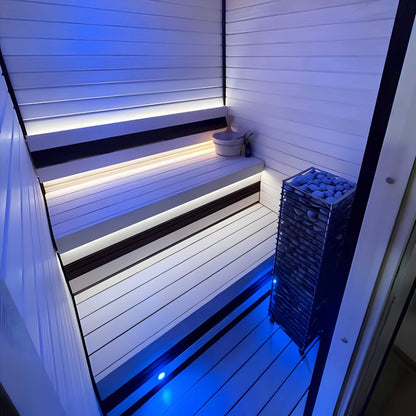 Huum Cliff Slim Electric Stainless Steel Sauna Heater With Digital Controller & Sauna Stones (SAK48752)