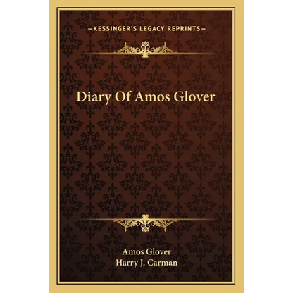 Diary Of Amos Glover - Paperback
