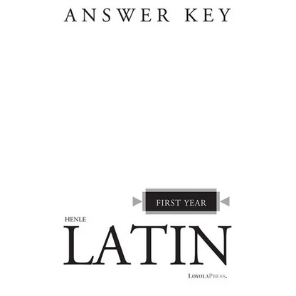 Henle Latin First Year Answer Key - Paperback