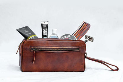 The Single Section Toiletry- Brown