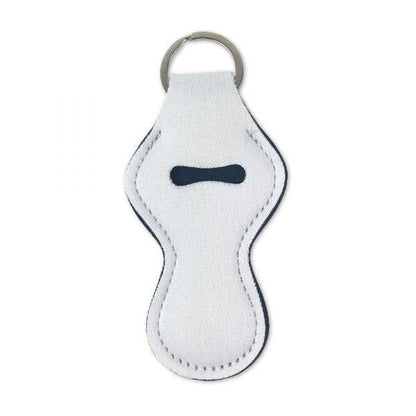 10x Blank Chapstick Sleeve Key Holder, White Sublimation Ready Chapstick Holders, Sublimation Key Ring, Neoprene Sublimation Lip Balm Holder