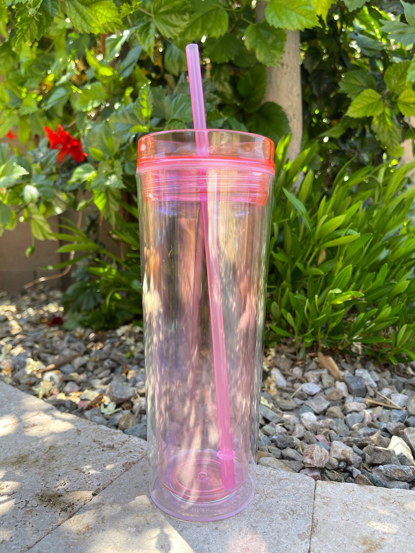 Blank Clear Skinny 19oz Large acrylic Tumbler kit W/Straw & lid BPA Free