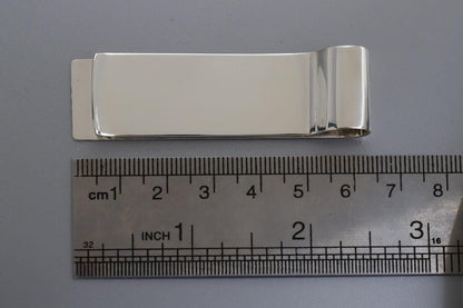 Personalized Sterling Silver Money Clip - Engraved Cash Holder