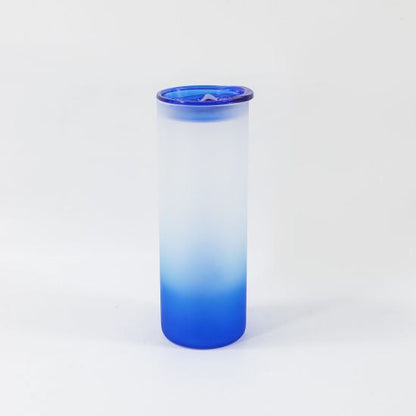 25oz Sublimation blank glass Ombre gradient Tumblers (Includes leak proof color Lid & Straw)