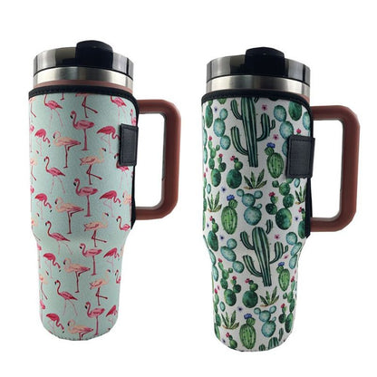 Sublimation Blank Neoprene 40oz tumbler tote pouch holder with adjustable strap