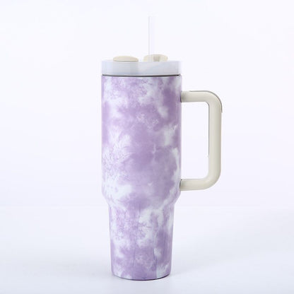40oz Tie Dye Stainless Tumbler With Handle