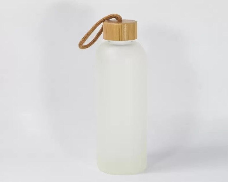 25oz Sublimation blank color glass sports bottle Tumblers (Includes Bamboo Lid)