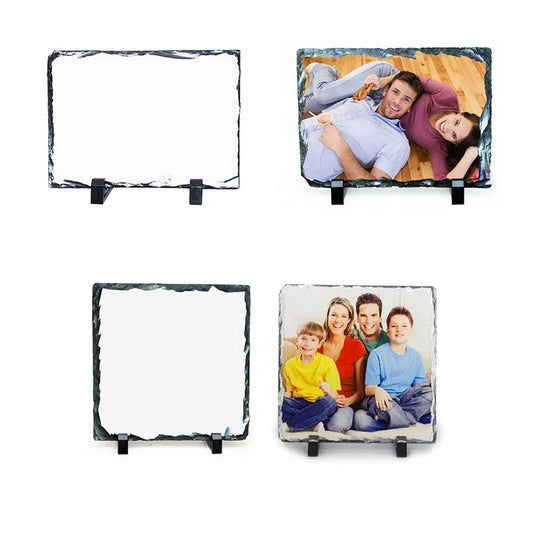 Sublimation Blank Photo Slate Rock Stone Appoximate 4x6 and 6x6 inch