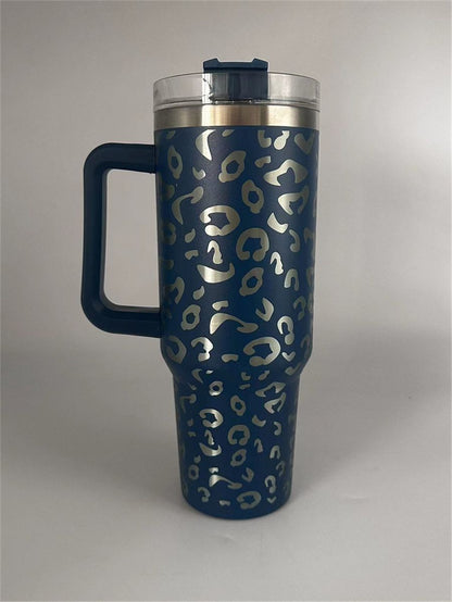40oz Cheetah Leopard Laser Etched Stainless Tumbler